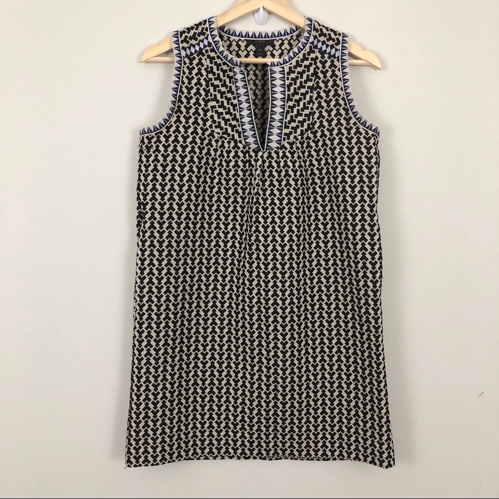 J. Crew Arrow Print Sleeveless Shift Dress